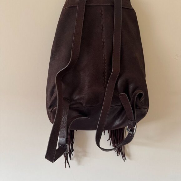 Lucky Brand Fringe Leather Backpack - Picture 5 of 7